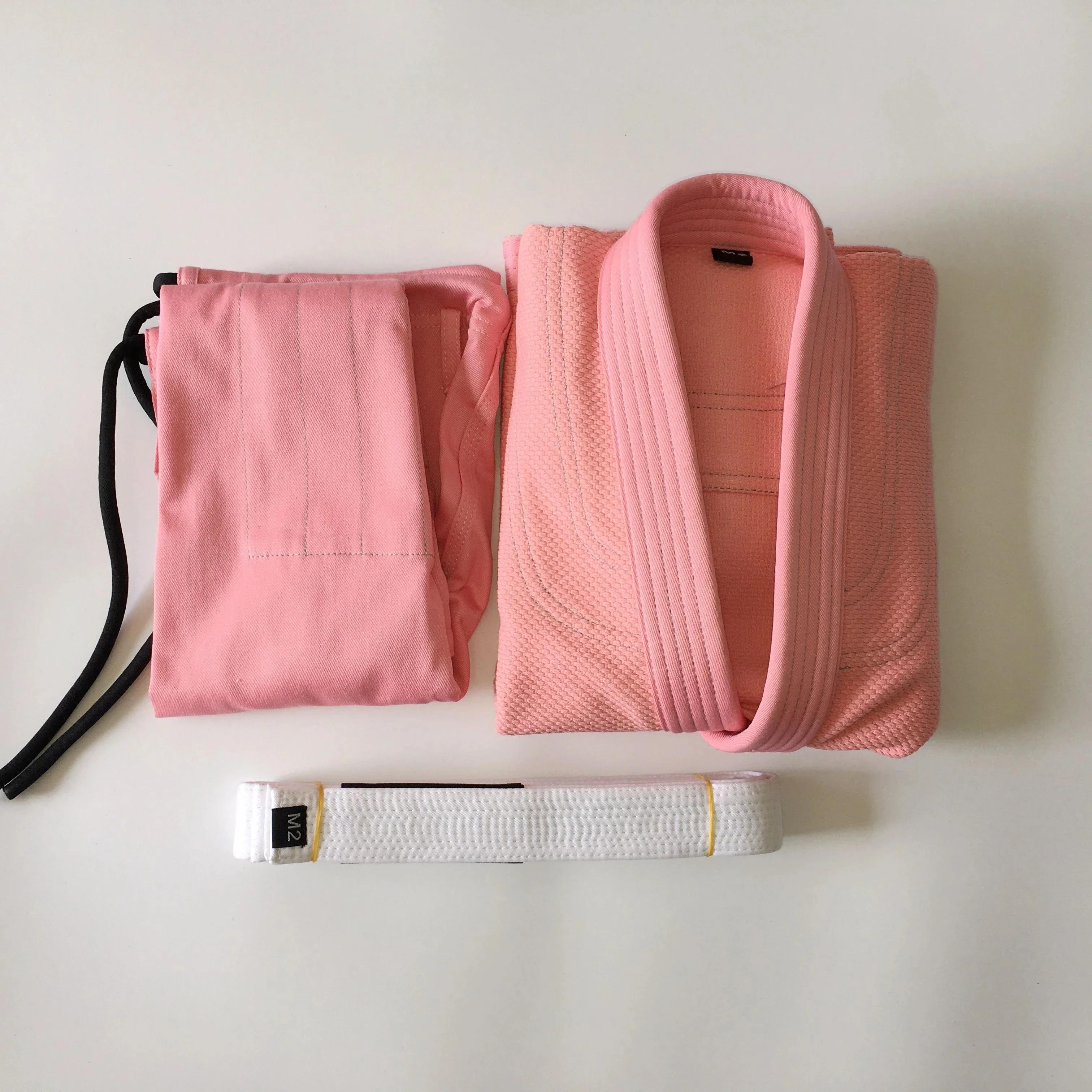 Quimono de luta MMA infantil, Jiu Jitsu Gi, roupas de artes marciais, uniformes rosa - Image 1