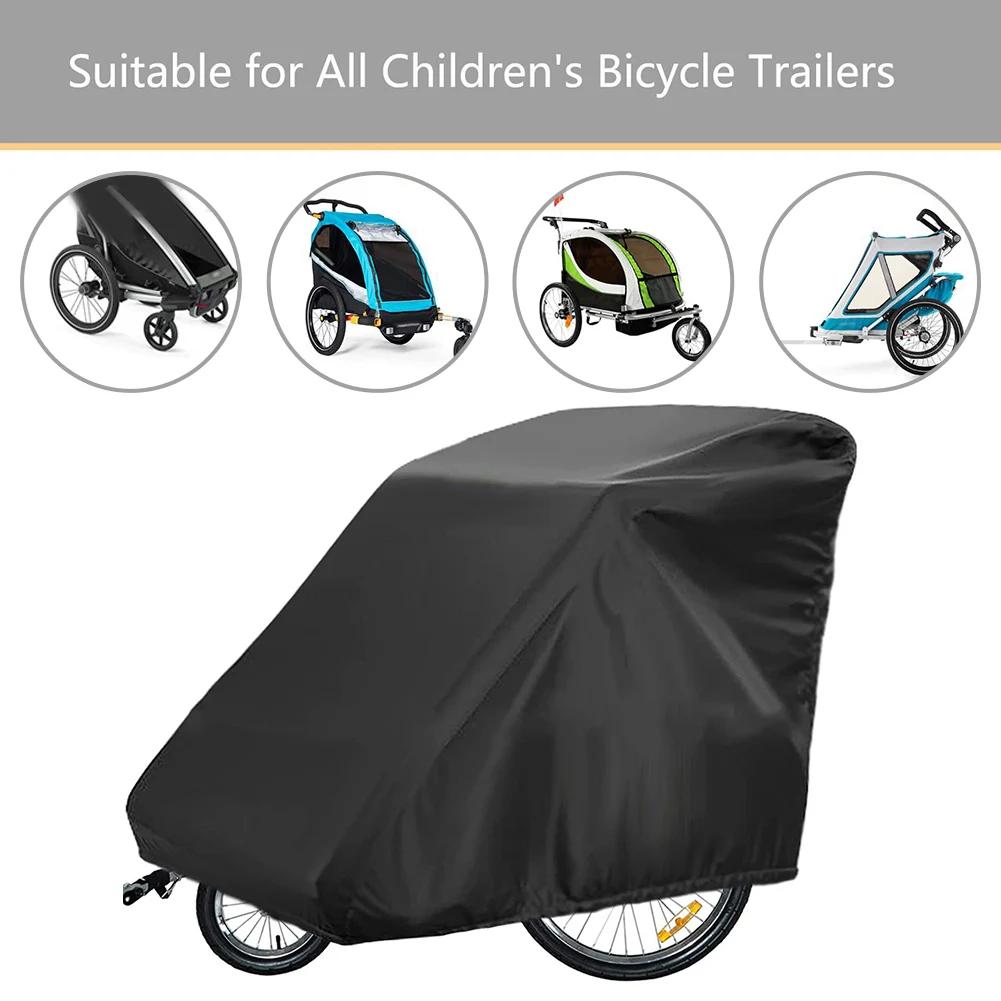 Armazenamento Capa para Chariot Criança Single and Double Bike Trailer, Acessórios De Bicicleta À Prova D' Água, 84x140x 99cm - Image 1