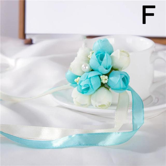 Pulseira de Seda Rosa Artificial com Flor para Mãe da Noiva - Acessórios Elegantes para Casamentos e Festas