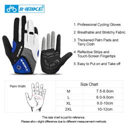 INBIKE-Gel completo dedo luvas de ciclismo para homens, touchscreen, acessórios de bicicleta, MTB, ciclismo, estrada, bicicleta, equitação - Image 6