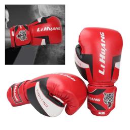 Sparring PU luvas de boxe para homens e mulheres, equipamento profissional Kickboxing, adultos Sandbag Training, Muay 6 8 10 12oz - Image 2