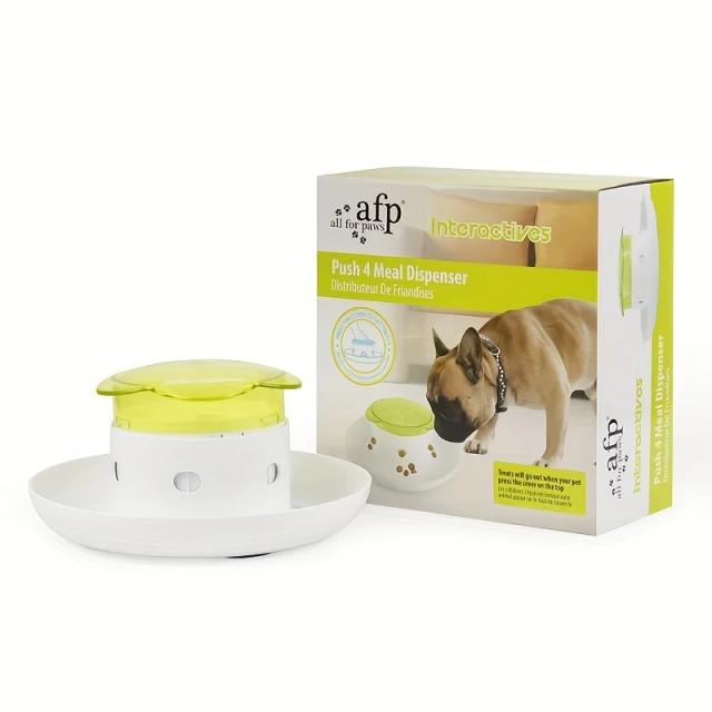Dispensador Interativo de Petiscos para Cães com Alimentador e Brinquedo Estimulante - Estação de Alimentação em Plástico Durável e Tigelas para Pets