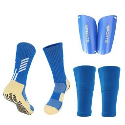 Caneleiras de futebol com capa de bolso, manga de panturrilha, meia de futebol antiderrapante, Caneleiras de futebol, adultos e crianças, um conjunto - Image 5