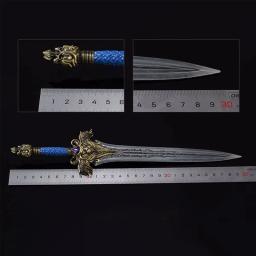 Warcraft Frostmourne Modelo de Arma, Llane Wrynn, Espada Cabeça de Leão, Toy Katana, Coleção de Ornamentos Metálicos, Presentes Meninos, 30cm - Image 4