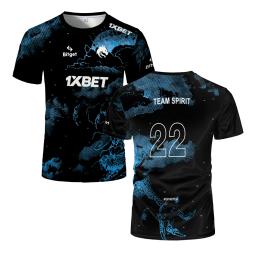 Respirável Team Spirit Jersey T-Shirt, Esports Player, Donk Uniforme, Men's Tshirt, Boy's Training, Fans Fashion Tee, Novo, 2024 - Image 1