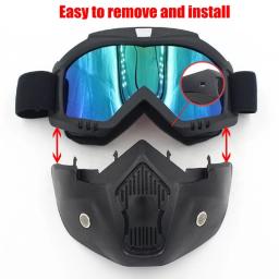 Máscara de airsoft tático com óculos destacáveis, ventilador anti-nevoeiro, proteção de paintball, máscara facial completa, tiro máscaras CS - Image 2