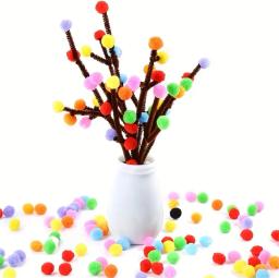 Chenille Hastes para Artesanato, Limpadores de Cachimbo de Café, DIY Artes e Ofícios Suprimentos para Crianças, Limpador, 100 Pcs - Image 4
