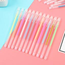 Art Marker Pen com Ponta Fina, Ouro Branco e Prata Ink Gel Pen, Destaque Pen, Papelaria Estudante, Desenho e Escrita Suprimentos, 0,8mm, 12PCs - Image 3