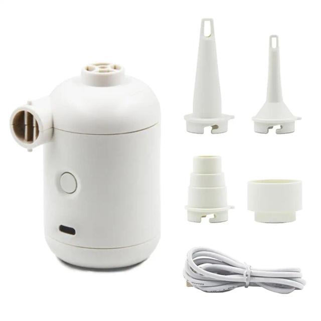 Bomba Elétrica Portátil USB para Acampamento: Ideal para Colchões Infláveis e Anéis de Natação