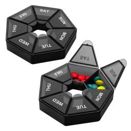 Caso De Comprimido De Plástico Portátil, Tablet Titular, Candy Box, Tablet Dispenser, Travel Organizer, 7 Dias De Armazenamento, 1Pc - Image 1