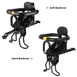 Assento de segurança dianteiro de bicicleta para crianças, sela com apoio de pedais, encosto, MTB, bicicleta de estrada, cadeira infantil, quente - Image 6