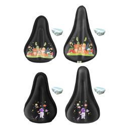 Capa de almofada para assento de bicicleta infantil, capa protetora para assento de bicicleta com capa de chuva, almofada de assento de bicicleta infantil, preta - Image 1