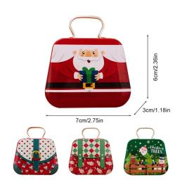 Caixas de natal vazias 4 pçs latas de biscoitos festivos recipientes de biscoitos de natal recipientes de nidificação de metal recipientes de armazenamento de alimentos com - Image 6