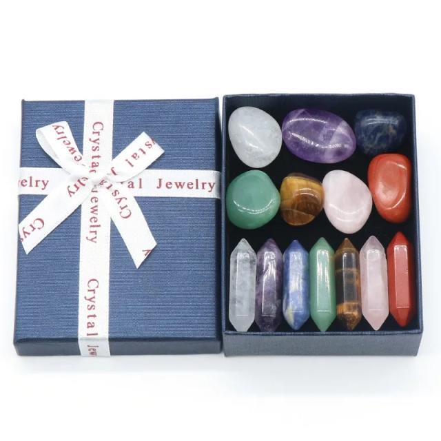 Conjunto de Pedras Naturais para Decoração: 7 Chakras, Reiki e Bijuterias Curativas