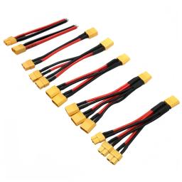 Fio de silicone xt60 conector de bateria paralela macho/fêmea cabo dupla extensão divisor y/motor de bateria rc com 3 vias 14awg - Image 1