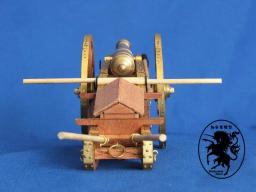 12 libras canhão de napolen período 1:20 modelo de madeira kit - Image 5