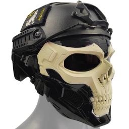 Combinação rápida de capacete e máscara Airsoft, Capacete ajustável para jogos ao ar livre, para o jogo Cs, Paintball Game, Party e CQB Skirmishes - Image 1