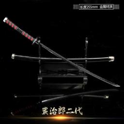 Demon Slayer Cosplay Espada de Metal, Espadas Katana Real, Adereços prontos para batalha, Arma Anime, Sem Borda, Decoração Do Quarto - Image 2