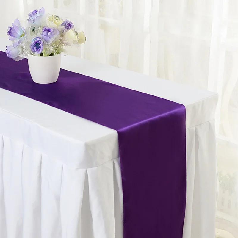 Bandeiras de cetim brilhantes para festa, banquetes de casamento, faixas de seda para decoração de eventos em hotel com 10 peças - Image 1