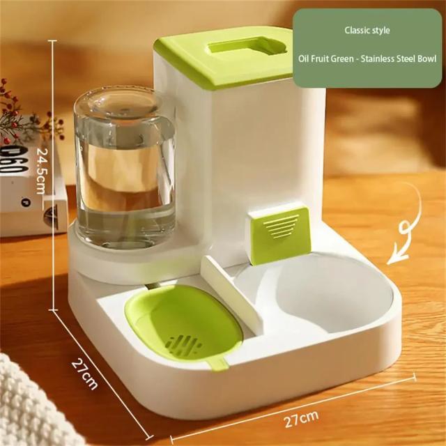 Alimentador e dispensador automático de água e ração para cães e gatos - Acessórios práticos para pets