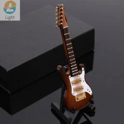 Mini guitarra elétrica com estojo e suporte, Decoração modelo, Instrumentos musicais - Image 4