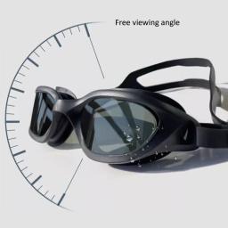 Óculos de natação profissional adulto crianças esportes óculos de natação lente óptica hd à prova dwaterproof água anti nevoeiro grande quadro piscina óculos - Image 3