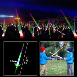 20 pçs retrátil led luz piscando brilho varinhas brinquedos led decorar colorido seguro festa de casamento decoração - Image 6