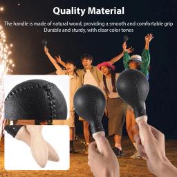 Maracas Areia Martelo com Concha De Plástico E Punhos De Madeira, Instrumentos Musicais De Percussão Para Ao Vivo, Concerto, Ritmo, 1 Par, 25cm - Image 3