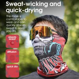 Máscara de protetor solar punk para homens e mulheres, rosto e pescoço de verão, proteção UV hip hop, esportes ao ar livre, bandana de ciclismo, lenços - Image 2