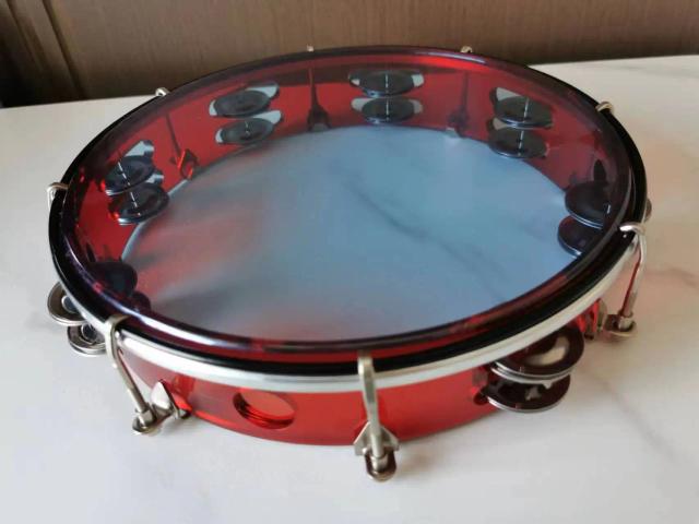Pandeiro Colorido de 10 Polegadas para Performances ao Vivo - Instrumento de Percussão Profissional