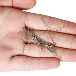 100 peças alfinetes de cabeça plana de aço inoxidável para fazer jóias suprimentos alfinetes de bola descobertas de joias acessórios de alfinetes de olho - Image 6