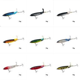 13g/15g/35g topwater isca de pesca whopper popper isca artificial duro plopper macio rotação cauda equipamento de pesca isca de pesca - Image 4