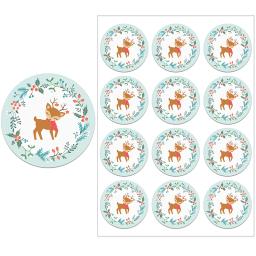 Adesivos decorativos para natal, adesivos com múltiplos selos para embalar envelopes, festa de ano novo, decoração de natal, presentes - Image 4