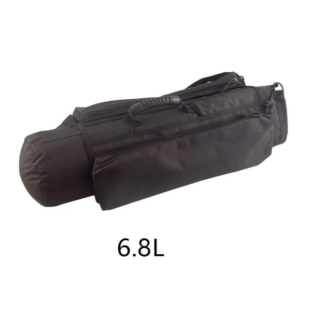 Mochila Cilíndrica de Fibra de Carbono para Paintball e Mergulho, Tanque de Ar e Acessórios PCP, 6.8L e 9L