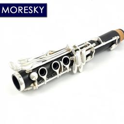MORESKY-Clarinete Banhado a Prata, Clarinete Bb Ebony Wood, Sib Klarnet, 18 Chaves, M65 - Image 4