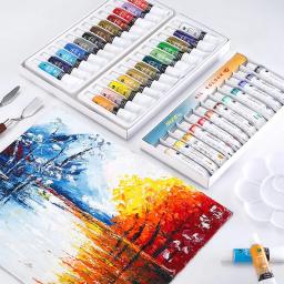 Maries conjunto de tubos 12ml com 12/18/24 cores, pigmentos para pintura a óleo, conjunto de pigmentos para arte em tela, desenho, suprimentos de arte - Image 5