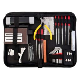 Guitarra Tool Kit com Carry Bag, Ferramentas de Reparação, Cordas Ação Régua, Luthier Arquivo, Ponte Pins para Ukulele, 74Pcs - Image 4
