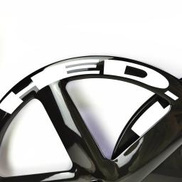 Conjunto de rodas de fibra de carbono para pista/estrada 700c, para bicicletas de estrada, dianteiro, cinco raios/roda a disco traseira, freios a disco fechados/rodas de freio de aro - Image 2