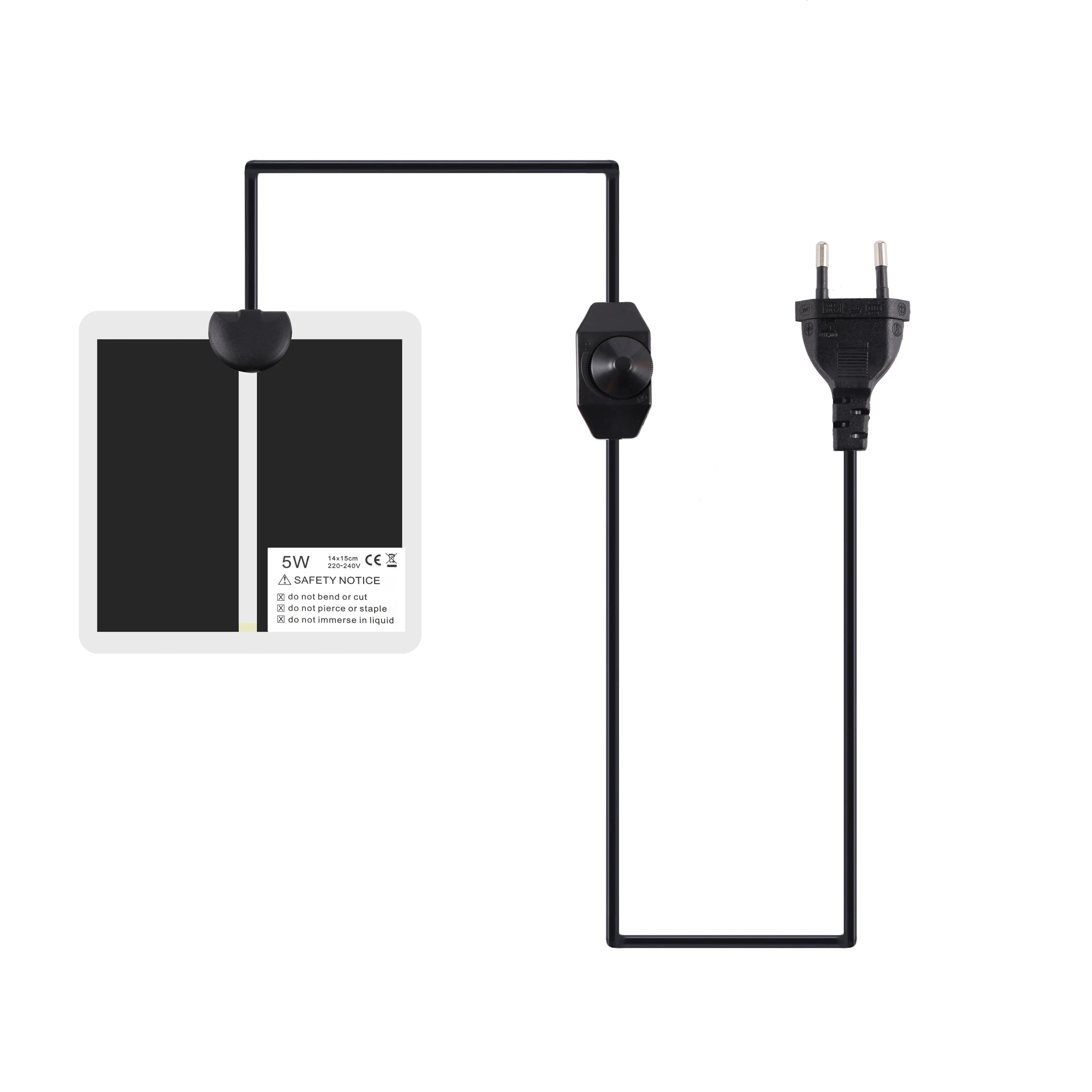 Esteira térmica ajustável para répteis, almofadas quentes, controlador de temperatura, suprimentos para terrário, pet escalado, 5-45W - Image 1