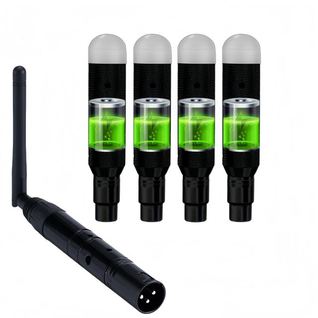 FANKEDA Receptor DMX Sem Fio 2.4G com Bateria Integrada