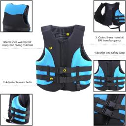 Casaco salva-vidas para adultos, coletes de neoprene impermeáveis, mergulho, surf, esqui aquático, equipamento de segurança caiaque, casacos - Image 3