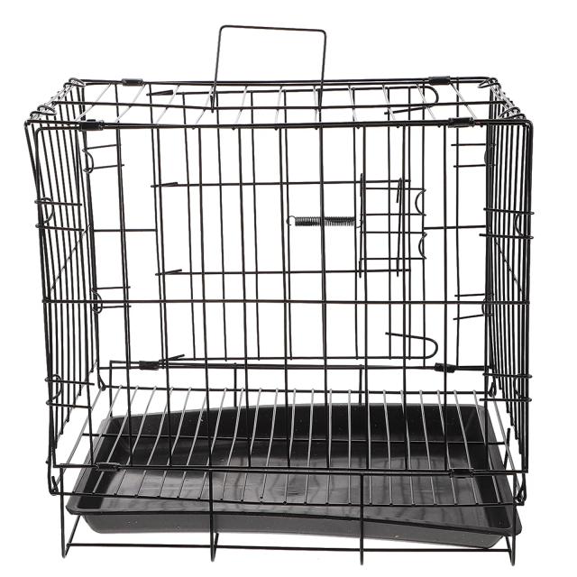 Gaiola Dobrável para Cães com Dispenser de Alimento e Tenda Confortável para Filhotes, Ideal para Armazenamento e Viagens