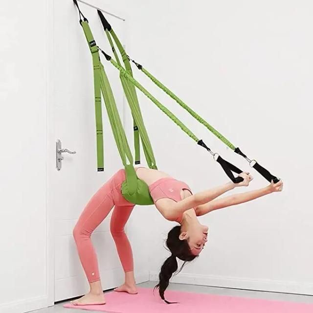Correia de Yoga Aérea Ajustável para Mulheres - Rede Suspensa Elástica para Treinamento e Fitness