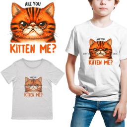 Impressão de transferência de calor aquarela para roupas infantis, Transferências Dtf, Pronto para pressionar, Ferro cômico em gatos, Ferro em transferência - Image 2
