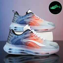 Tênis Amortecedor Respirável para Homens e Mulheres, Calçado Cesta Preta, Corrida ao Ar Livre, Esporte Casual, Basquete, Moda - Image 1