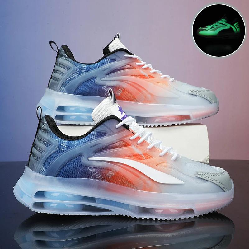 Tênis Amortecedor Respirável para Homens e Mulheres, Calçado Cesta Preta, Corrida ao Ar Livre, Esporte Casual, Basquete, Moda - Image 1