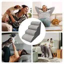 Escadas antiderrapantes para camas altas, rampa do sofá para gatos e cães idosos, cachorros brincando - Image 4
