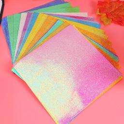 50 pçs papel iridescente quadrado brilhante origami dobrável cores de papel diy artesanato papel para guindaste de papel corte artesanato - Image 1