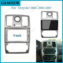 Estéreo do carro 9 Polegada adaptador de quadro de tela grande fáscia para chrysler 300c 2005-2007 2din traço montagem de áudio painel quadro kit - Image 1
