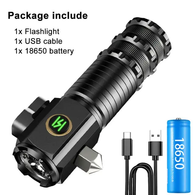 Lanterna de Acampamento Portátil com LED de Alta Potência e Carregamento USB Tipo C